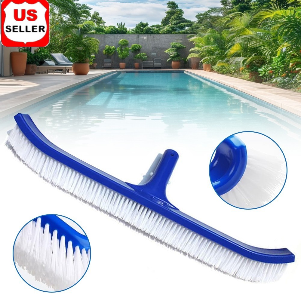 Professional Heavy Duty 18" Swimming Pool Floor Wall Cleaning Brush Head Tool