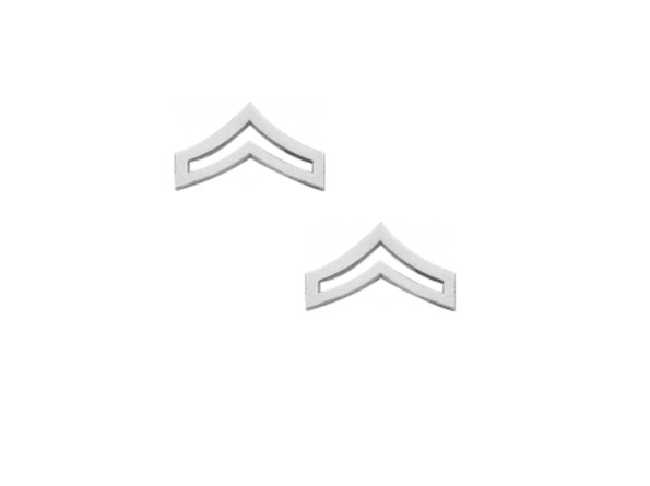 SMITH & WARREN CPL CHEVRON SMALL, NICKEL - PAIR
