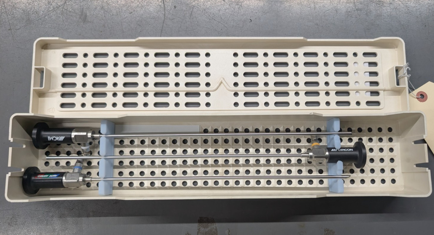 Circon ACMI M3 4mm Rigid Cystoscope Set 0° 30° 70° with Tray 29cm Used