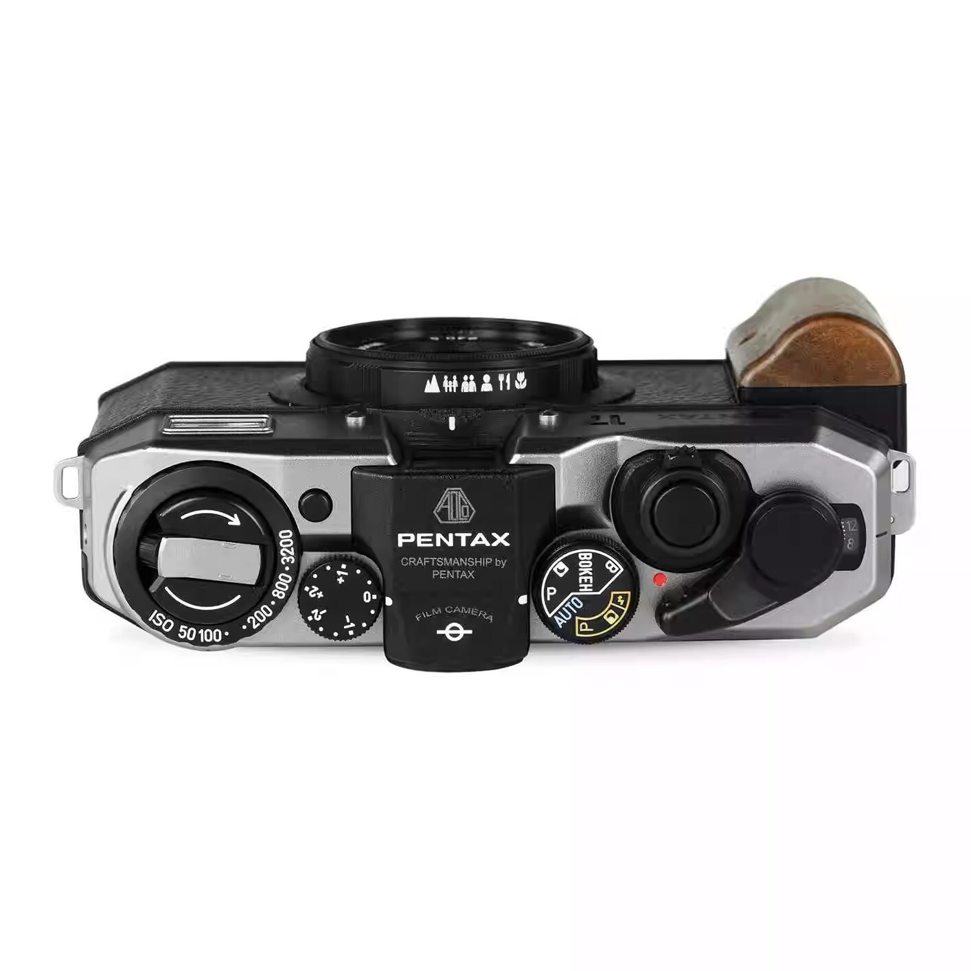 Handcrafted wooden camera grip for Pentax 17, camera handle