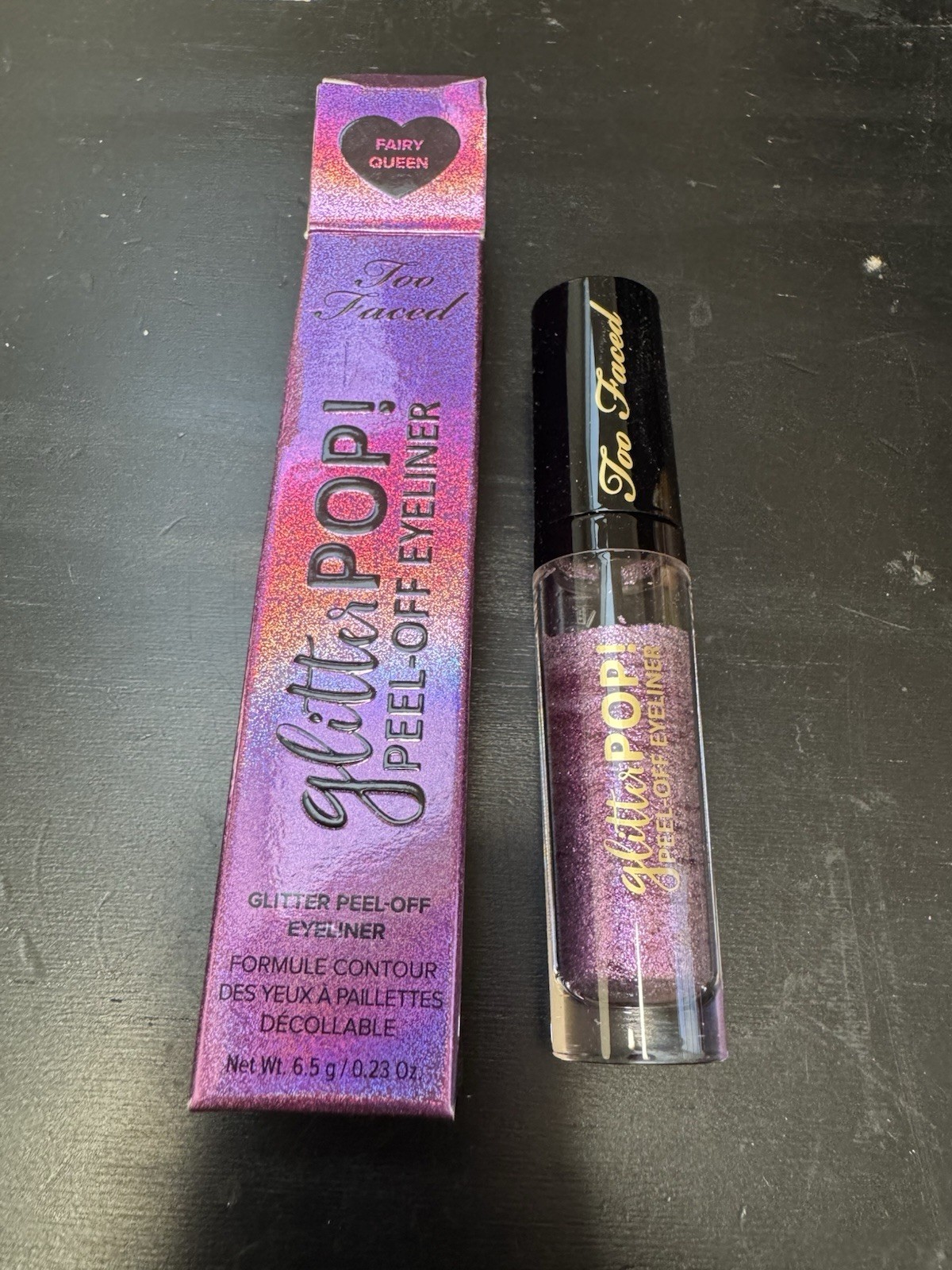 New W Box Too Faced Glitter Pop Peel Off Eyeliner Fairy Queen