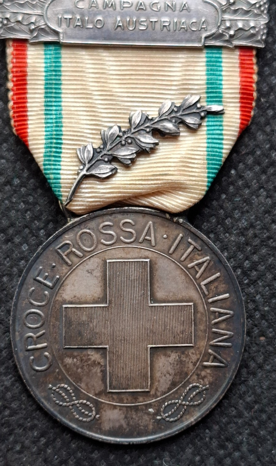 CRI Volunteer Merit Medal Italian Pink Cross Italian-Austrian Bar