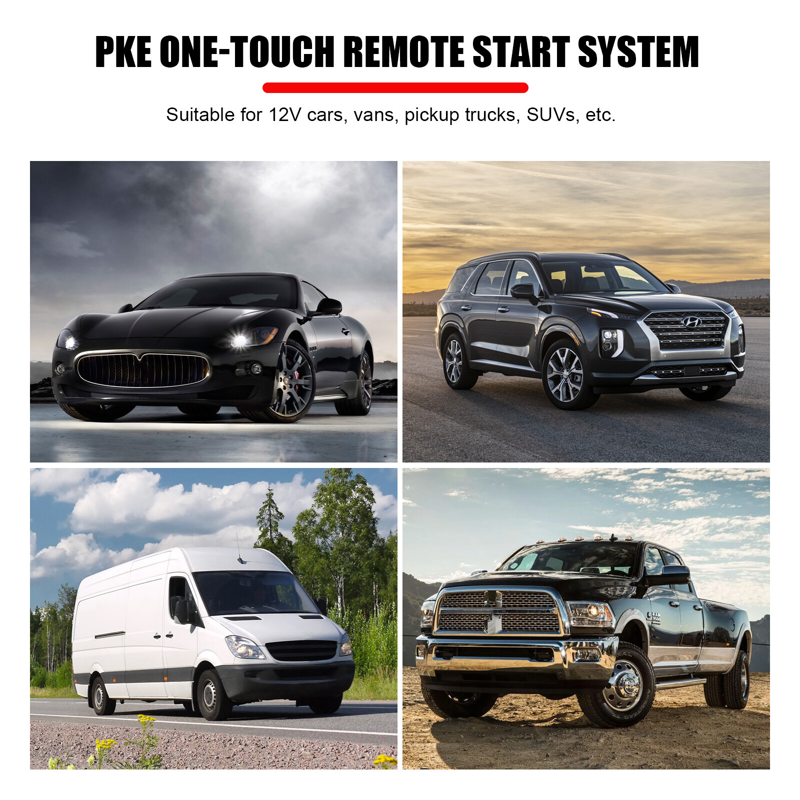 Car Keyless Entry Engine Start Alarm System Push Button Remote Starter US