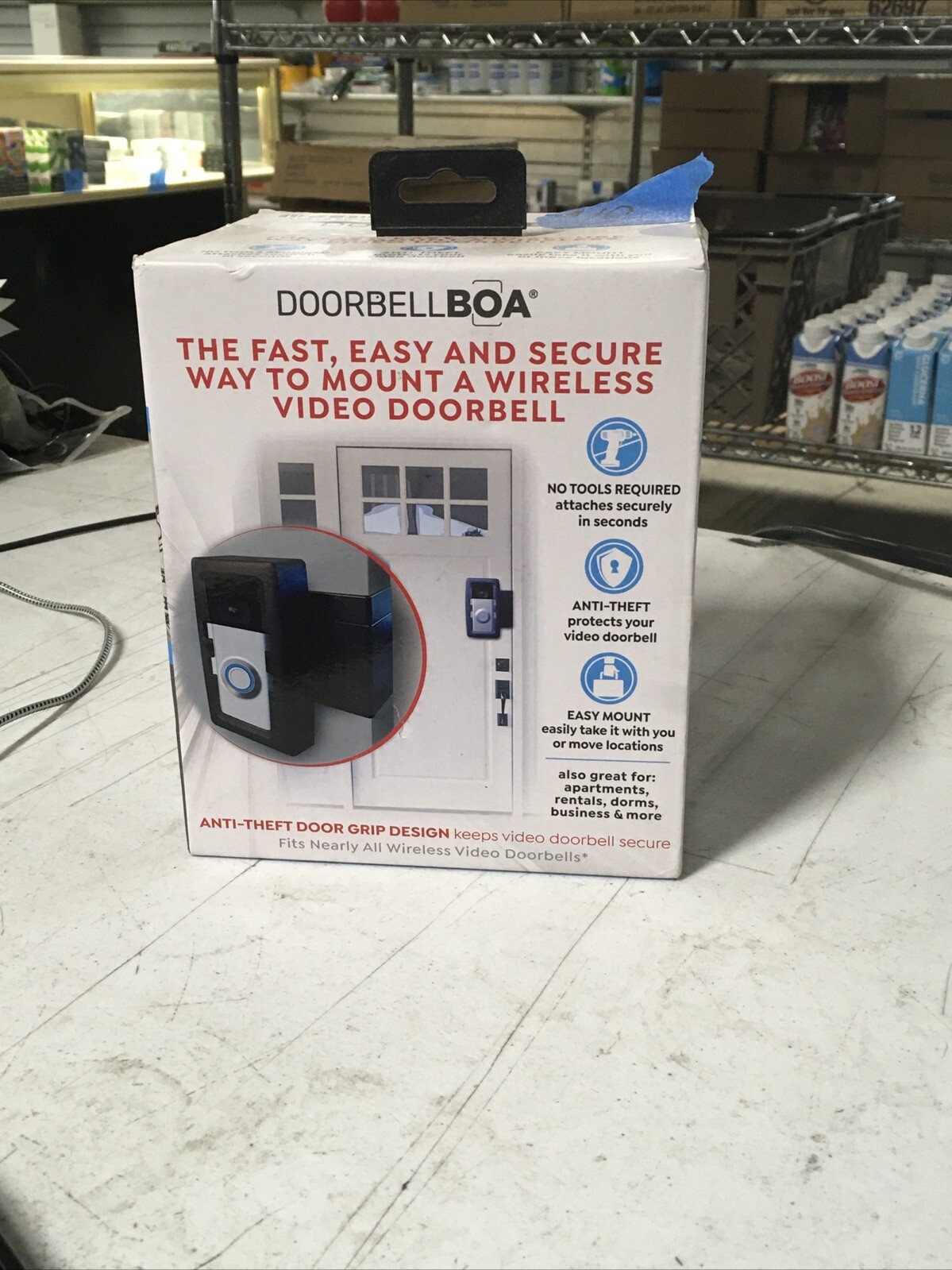 DoorbellBoa Anti-Theft Video Doorbell Door Mount No Tools or Installation Mou...