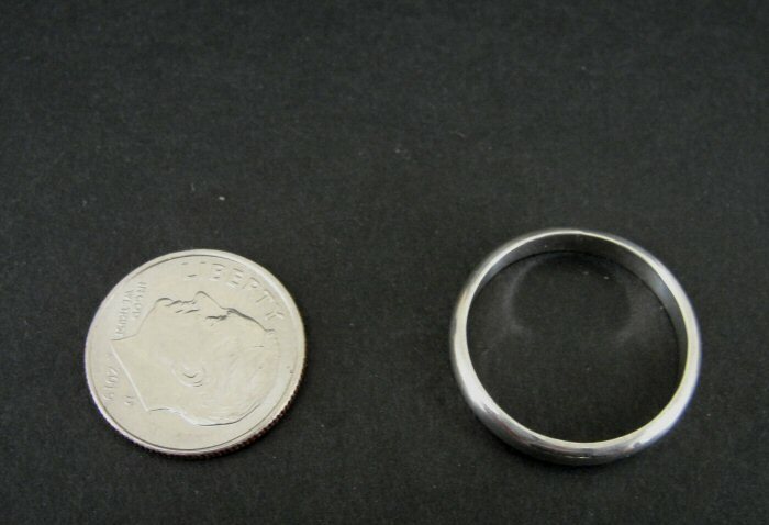 Ring Silver Band Sleek Smooth Stackable Mexico Sterling 925 Size 7.25 Band Ring