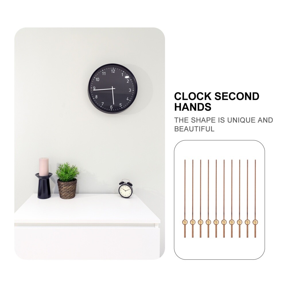 10Pcs Clock Second Hands Wooden Second Hands Replacement Clock Movement New