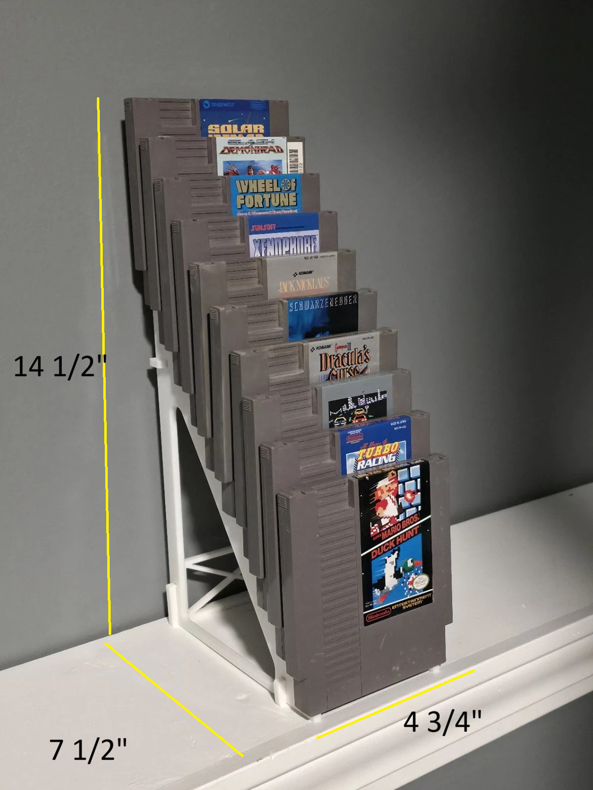 Nes Cartridge Stand Custom Holds 10 Cartridges