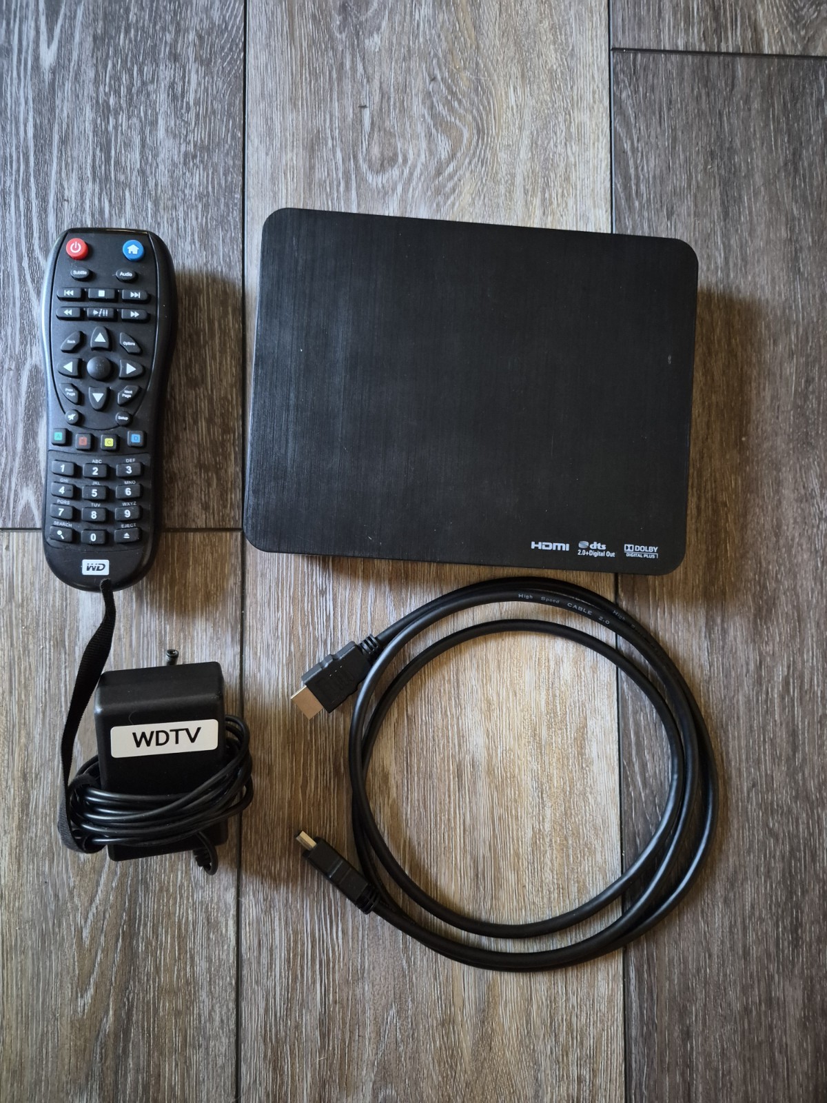 WD TV Live Hub 1TB Media Center Custom Firmware, Remote & Cable Tested FREE SHIP