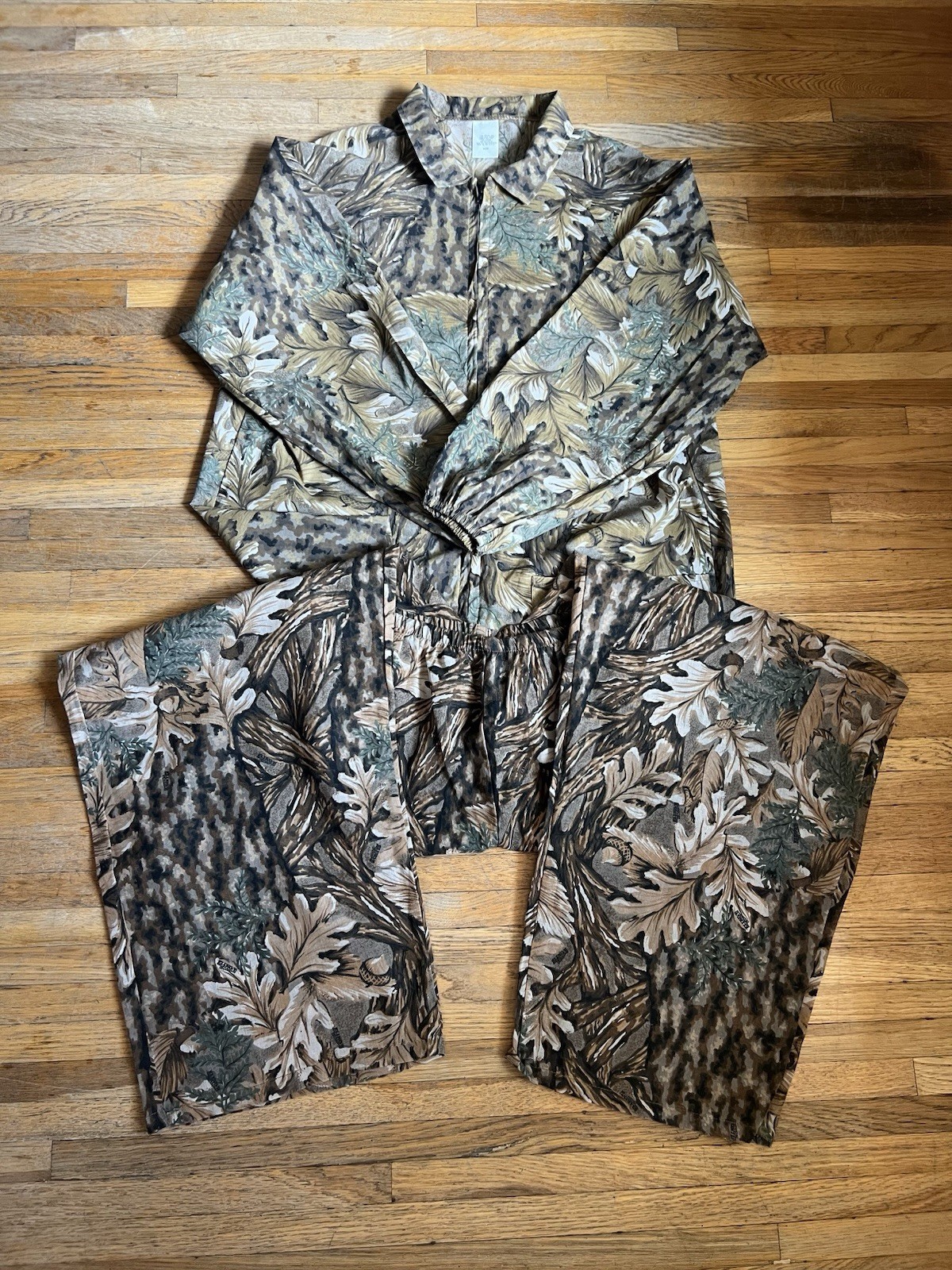 Elusive Camo Pants & Jacket Men's (3XL 2XL) Vintage USA Pull Over Top Hunting