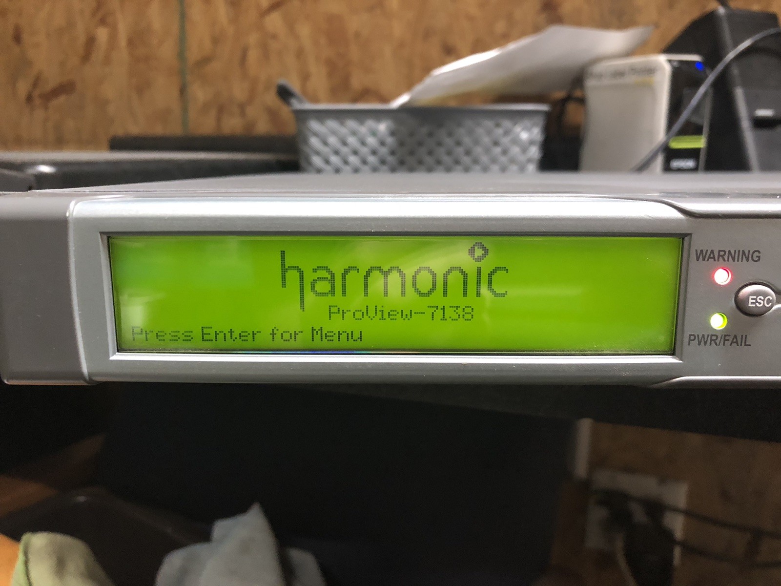 Harmonic ProView 7100 Multiformat Receiver/Decoder GETS CAUGHT IN BOOT LOOP