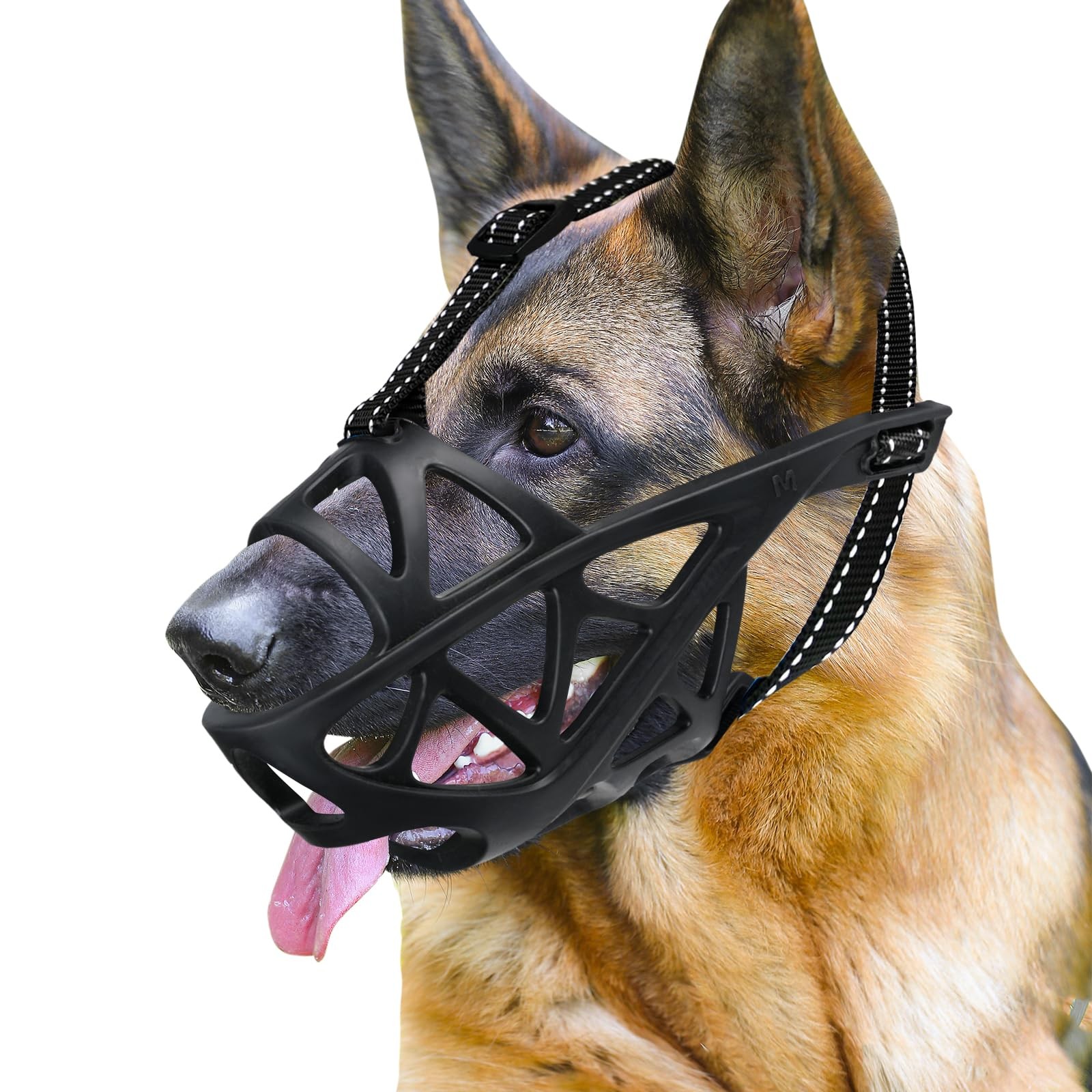 Dog Muzzle for Large Medium Dogs Small Breathable Basket Muzzle for Long-Nose...