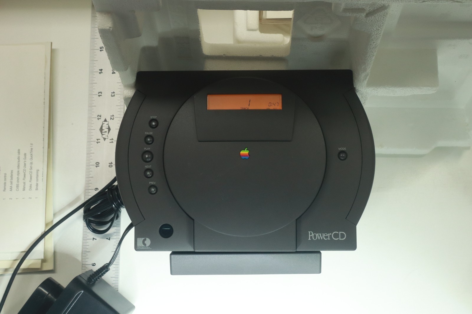Apple PowerCD / Power CD Player, with Box (Read Description)