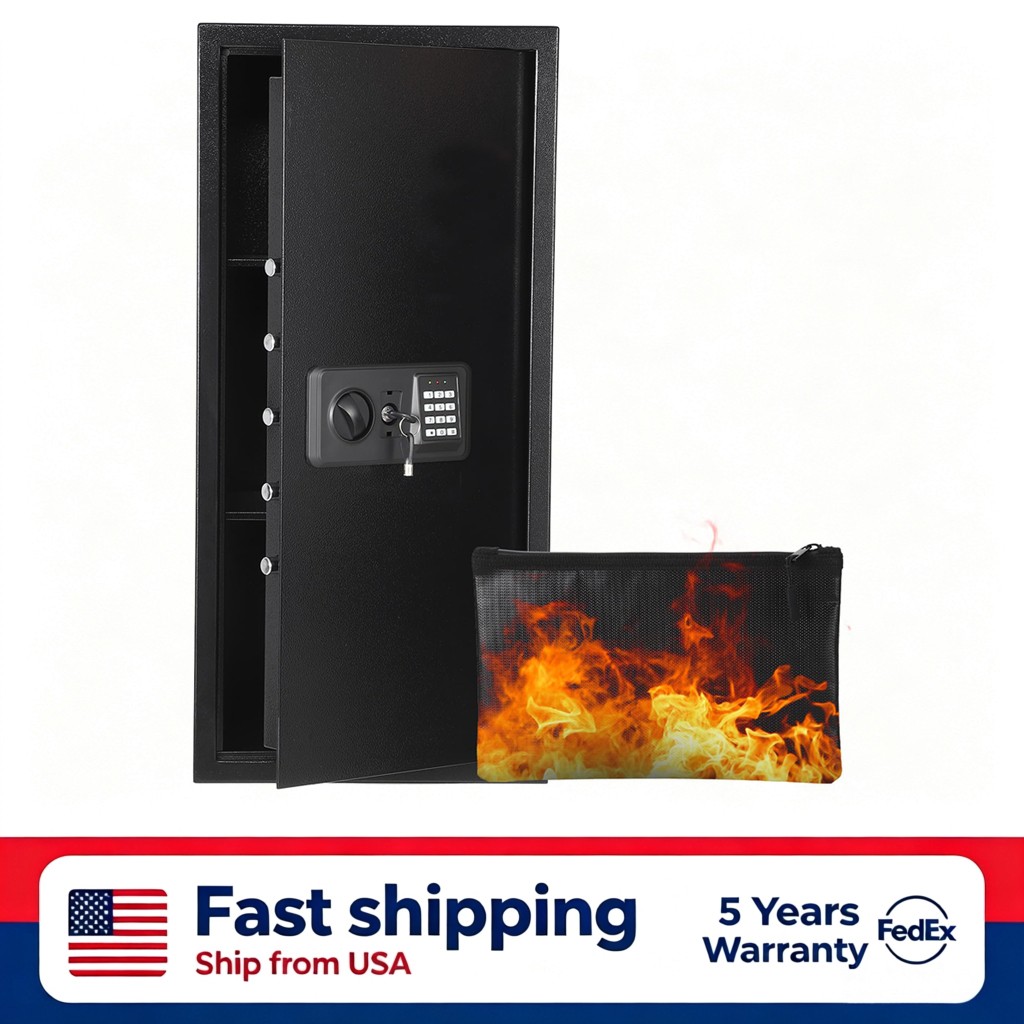 Heavy Duty Steel Security Safe Digital Keypad Safe Box Fireproof Bag Wall Mount