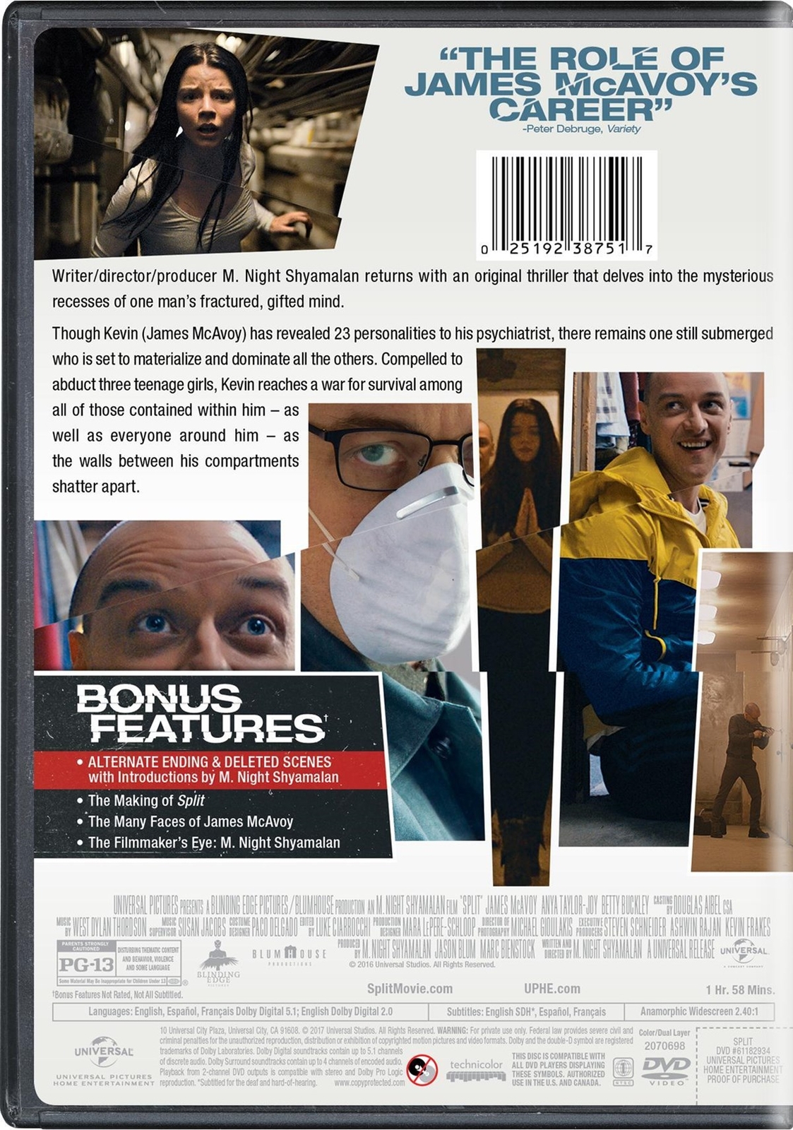 Split DVD James McAvoy NEW