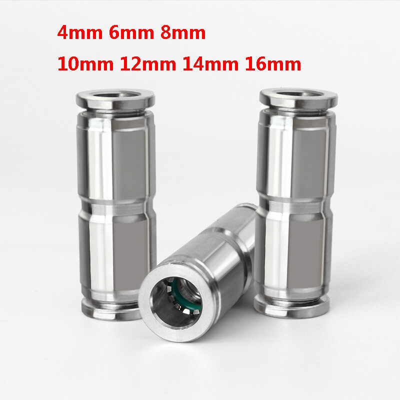 Pneumatic Straight Hose Tube Inline Push Fit Connector Hose PU Tube Join Adaptor