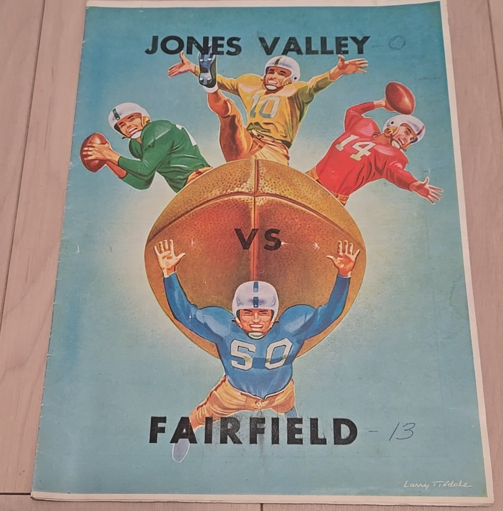1961 Fairfield vs Jones Valley  Alabama HS  Football Program Larry Tisdale
