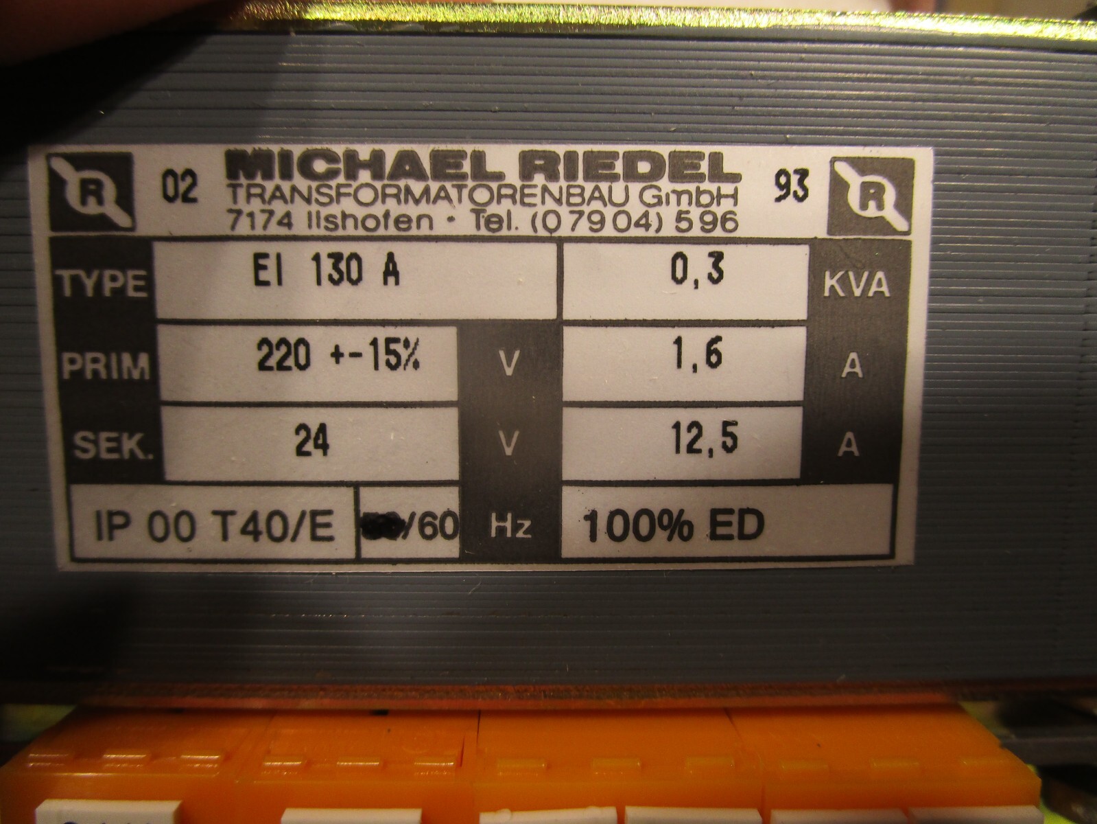 MICHAEL RIEDEL EL 130 A TRANSFORMER, S0072