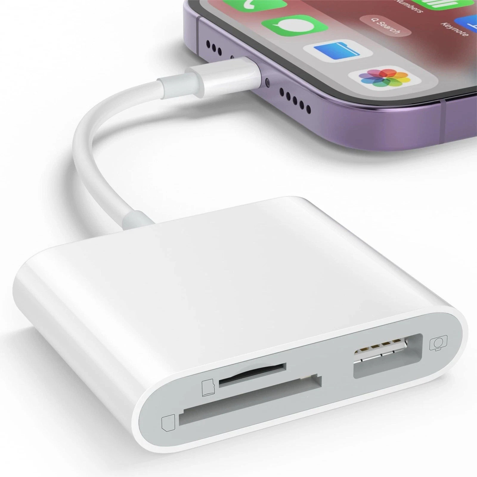 SZHAIYIJIN SD Card Reader for iPhone/iPad w/ USB & MicroSD Slot NEW