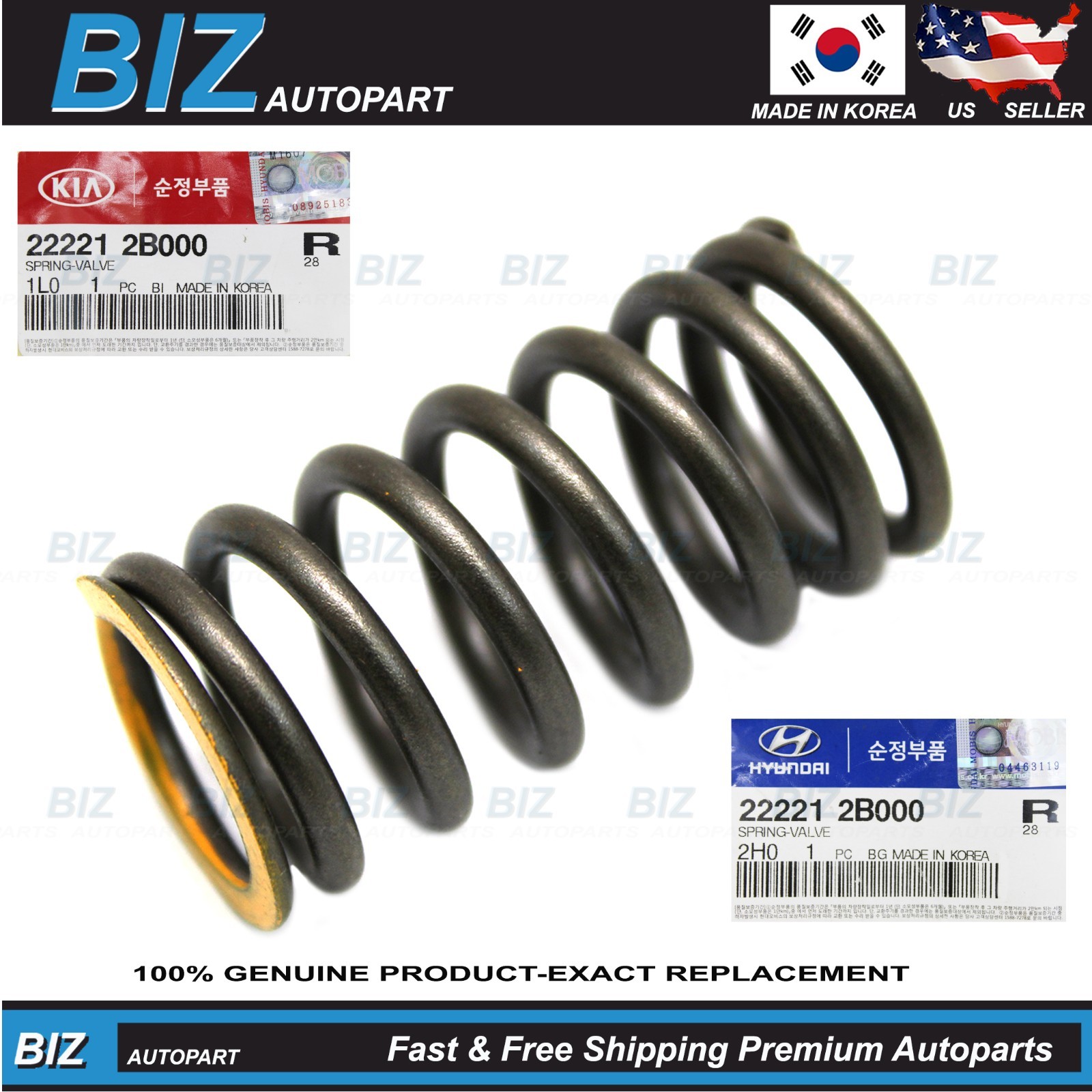 Genuine Valve Spring for 2010-2011 Kia Soul 1.6L 22221-2B000