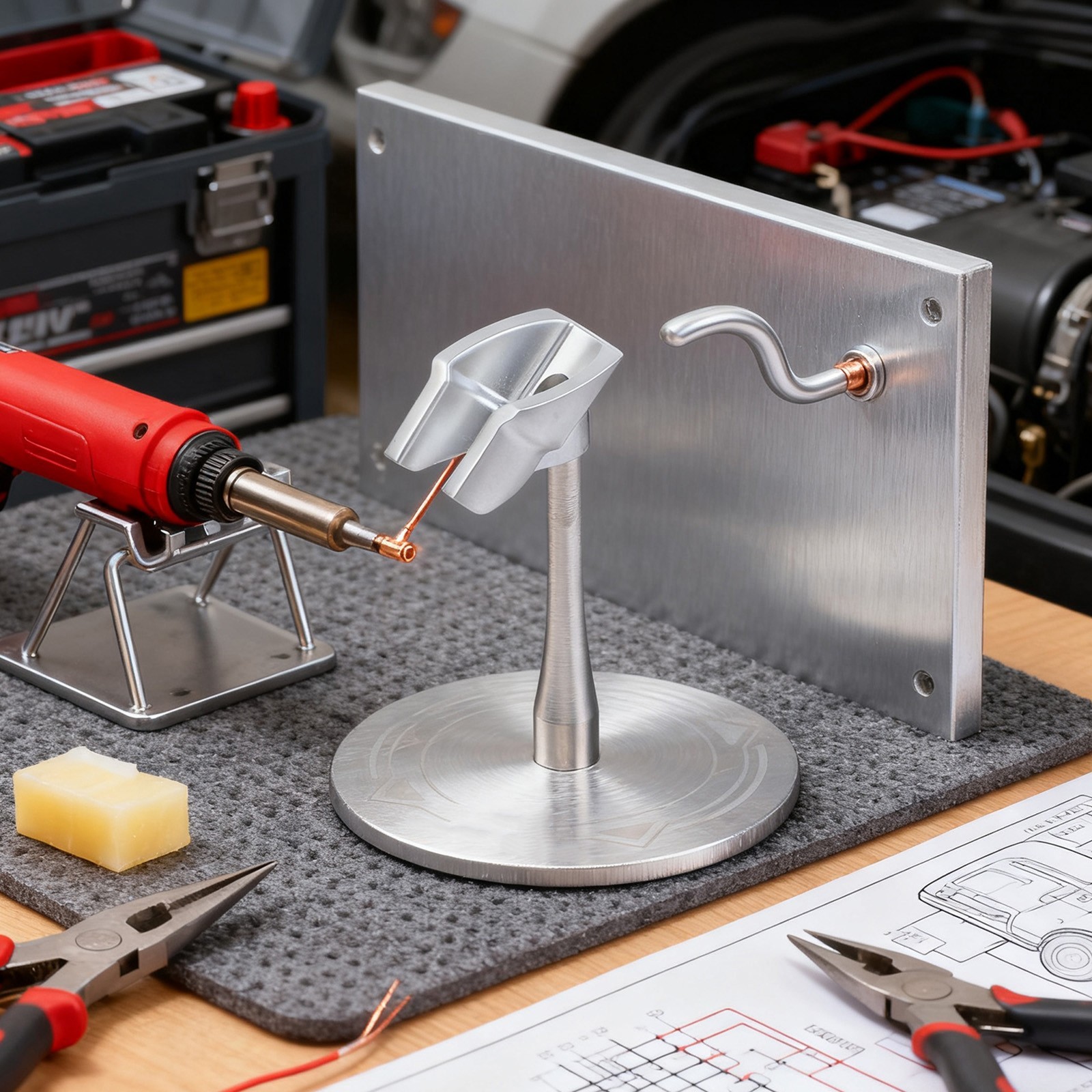 Efficient Support Base for Soldering Irons Crafted from Stainless Steel