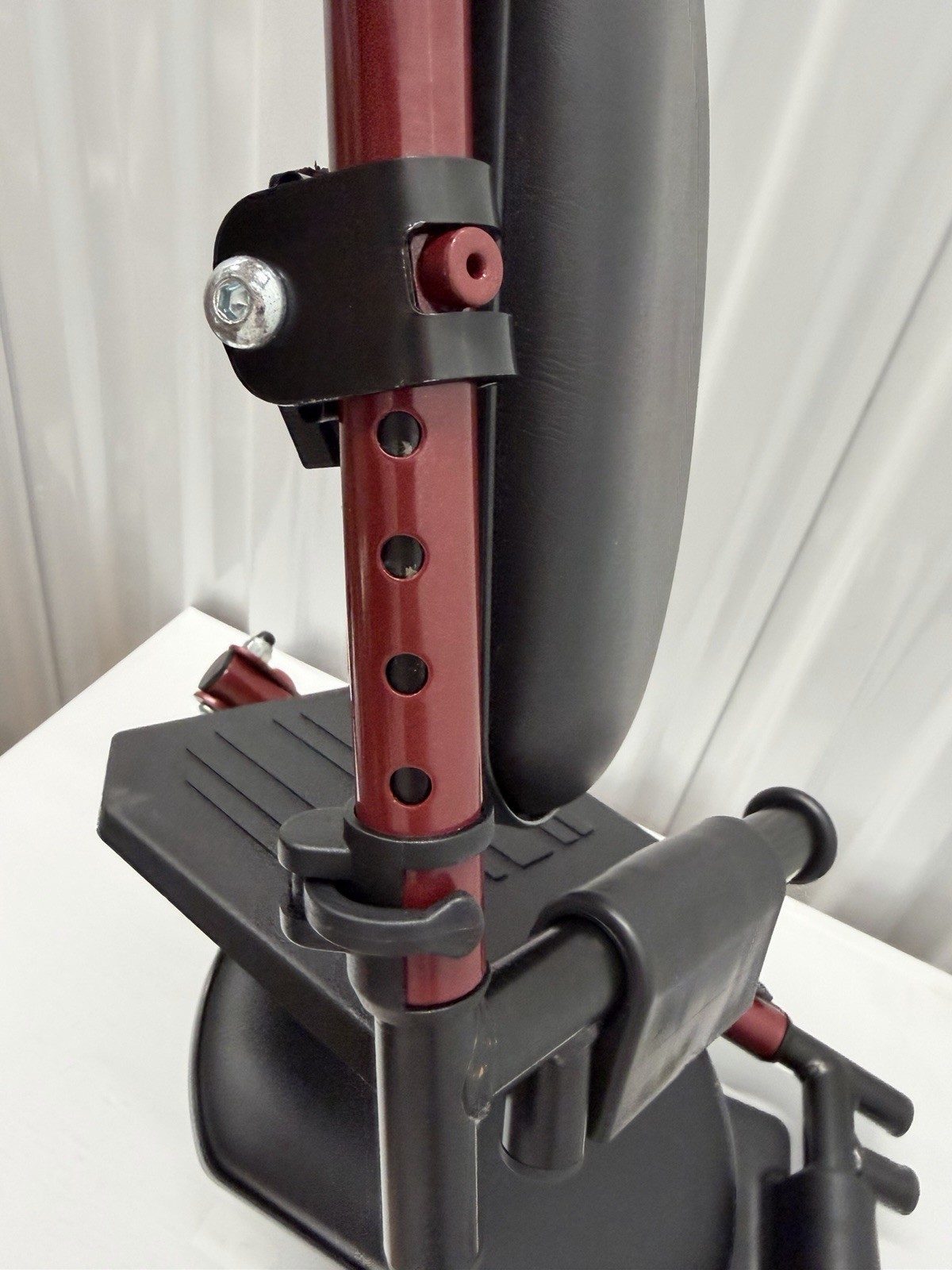 Red Wheelchair elevating Leg Rests w/Calf pad Non-Slip Footplates Compatible W/