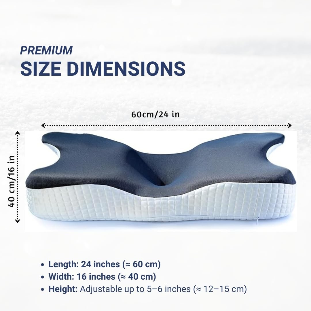 Adjustable Memory Foam Pillow – Ergonomic Support for Side, Back & Stomach Sl...