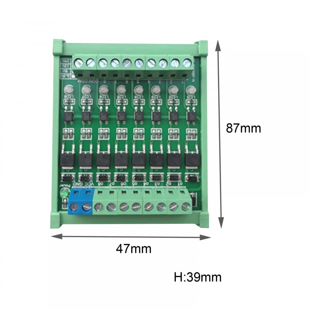 8Channel PLC Amplifier Circuit Board DC 3.3V/5V Optocoupler Isolated Module