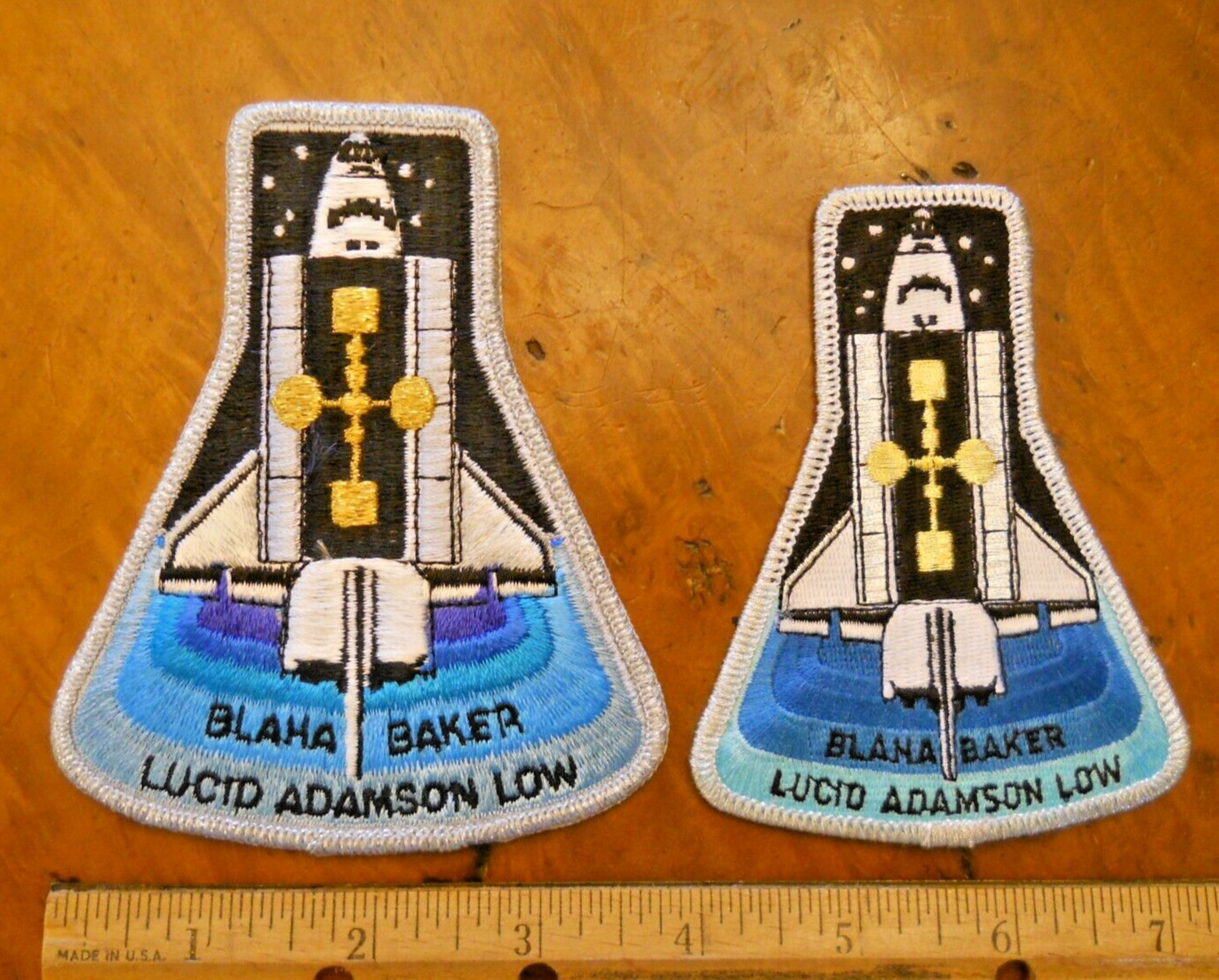 NASA SPACE SHUTTLE STS-43 MISSION PATCHES 4" & 4-1/2" (NEW WITHOUT TAGS)