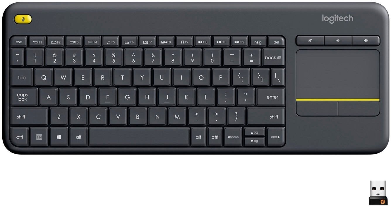 Logitech K400 Plus Wireless Keyboard with Touchpad for PC TV Laptop Tablet