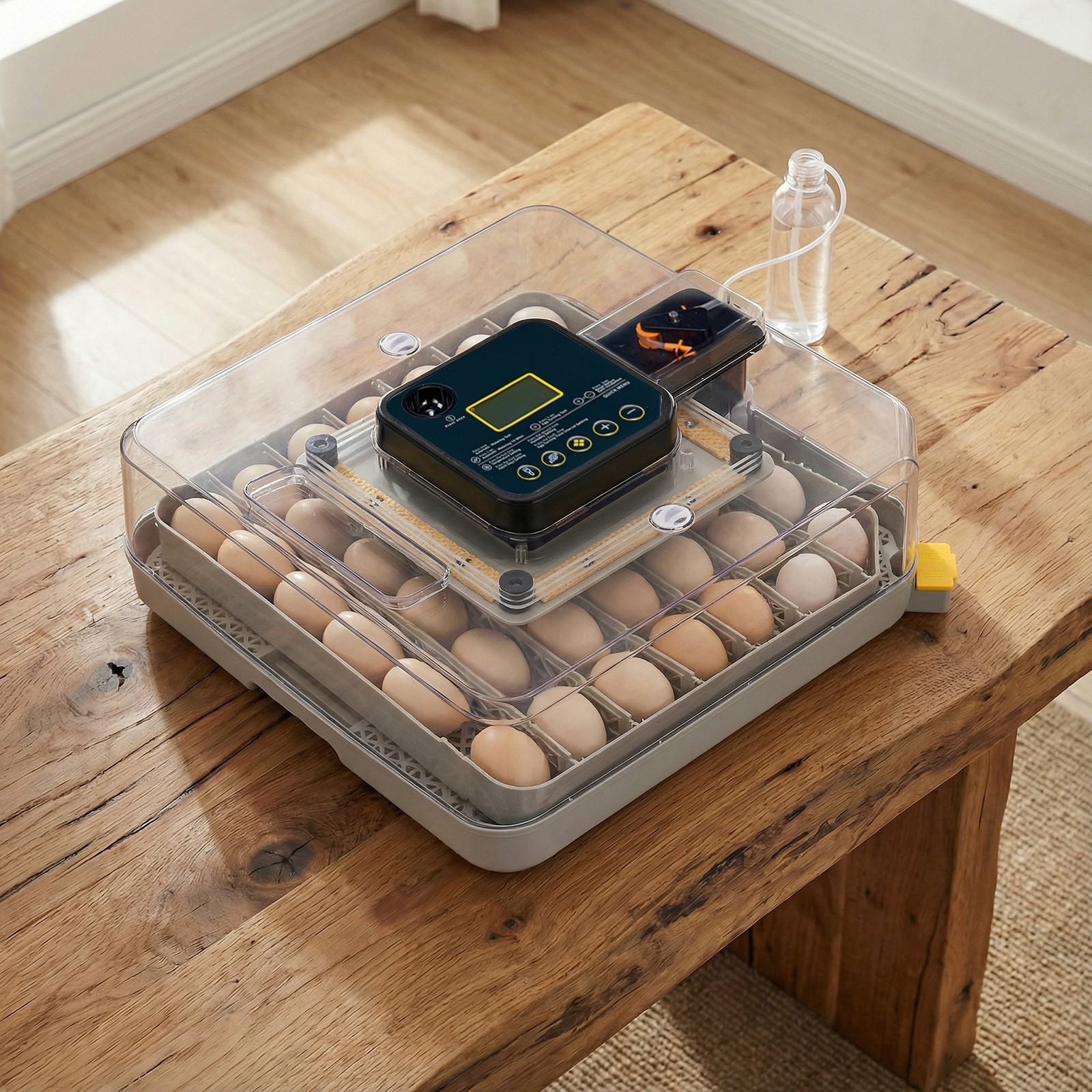 48H Pro 48-Egg Incubator 110V 85W, Fully Automatic Egg Turner, LED Egg Candler~