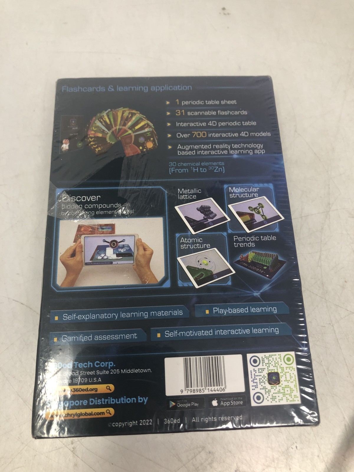 360ed Elements AR Flashcards & App - Chemistry Learning Kit
