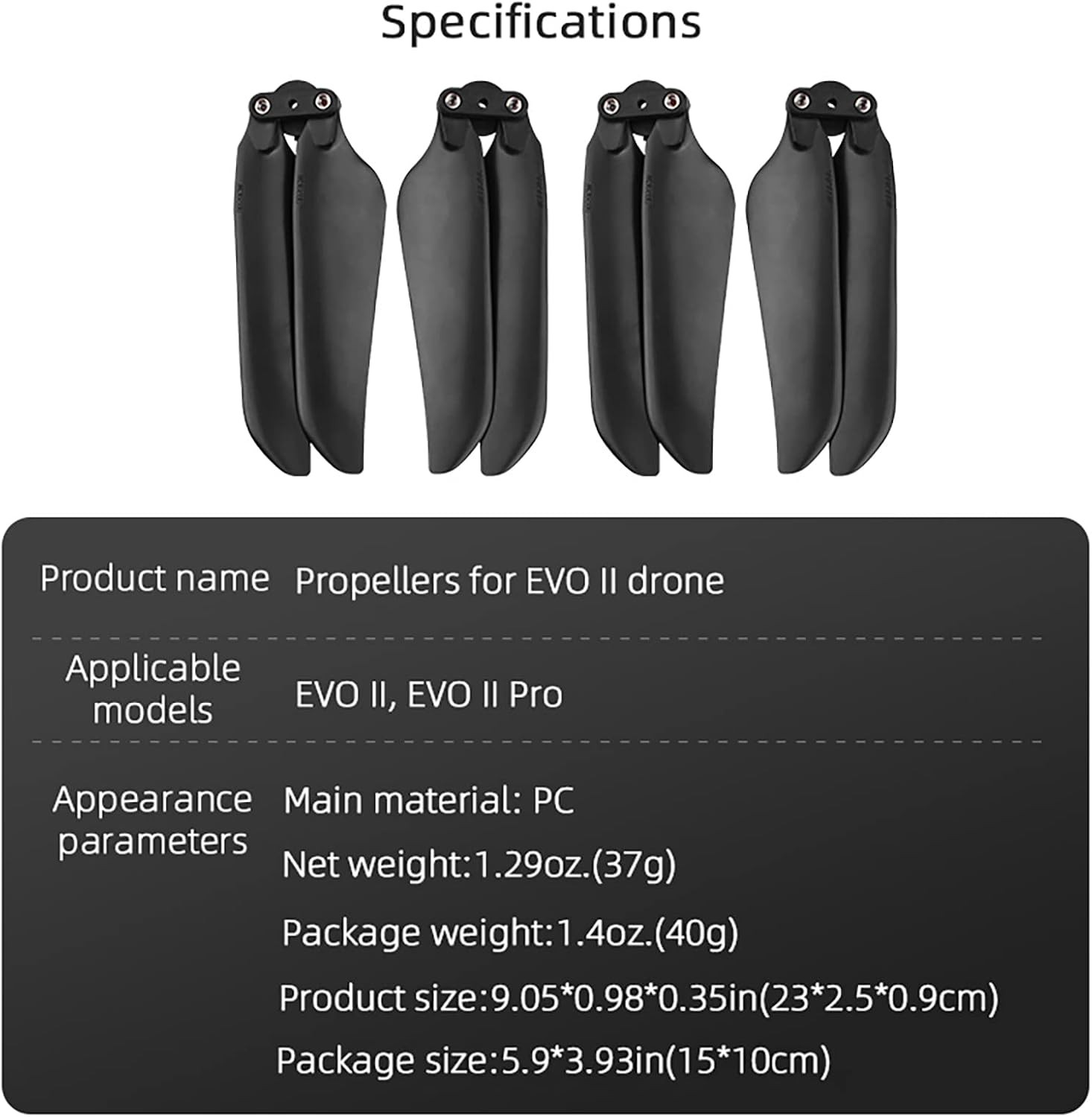Low-Noise Propellers Compatible for Autel Robotics EVO Ii/Pro/Evo 2 Pro/Evo 2 Dr