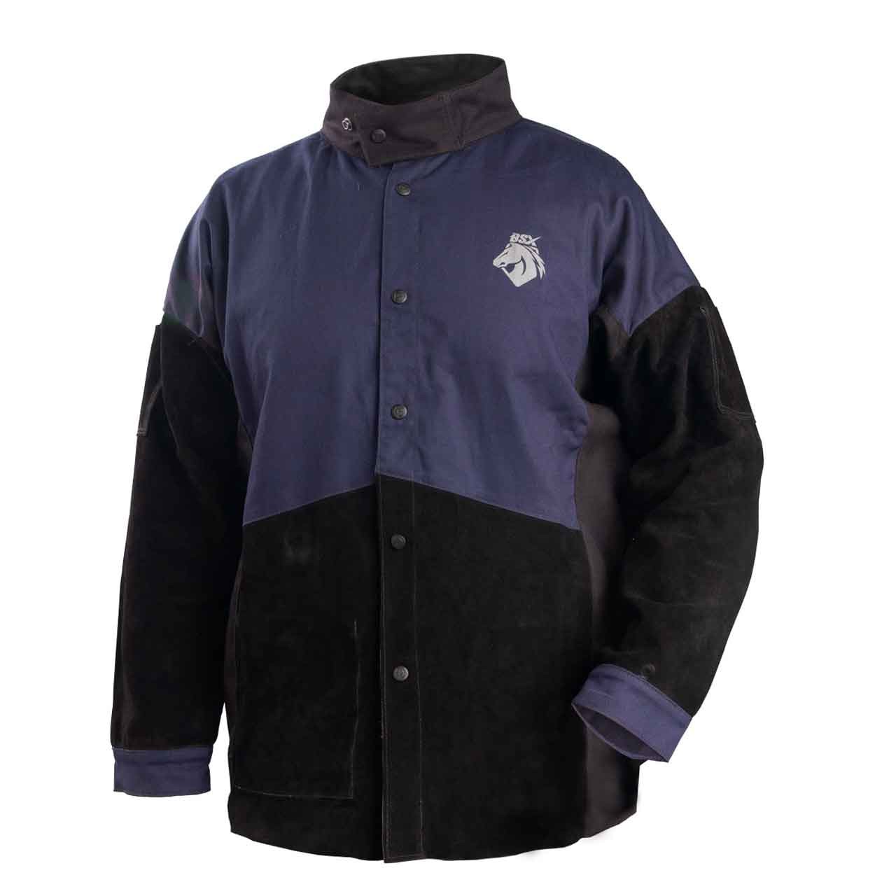 Black Stallion JH1016-NB BSX FR Cotton Cowhide Hybrid Welding Jacket X-Large