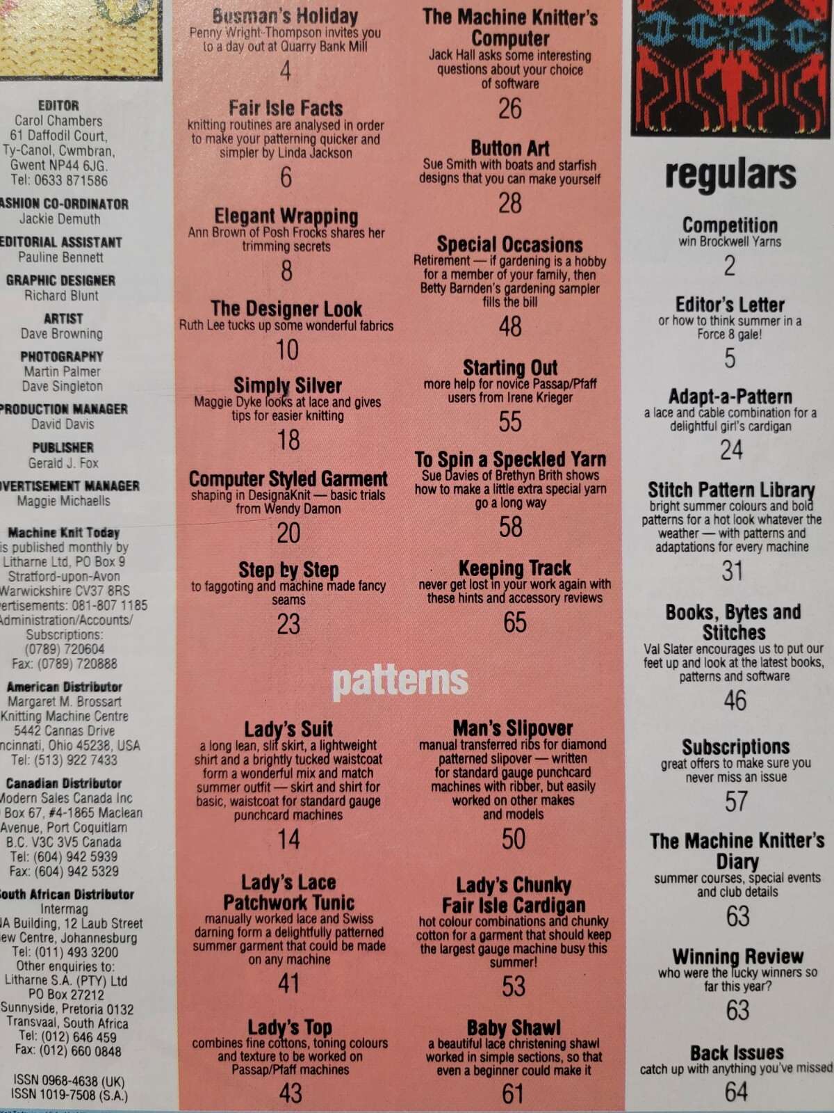 Machine Knit Today: Techniques, Patterns and Know-How March 1994 June