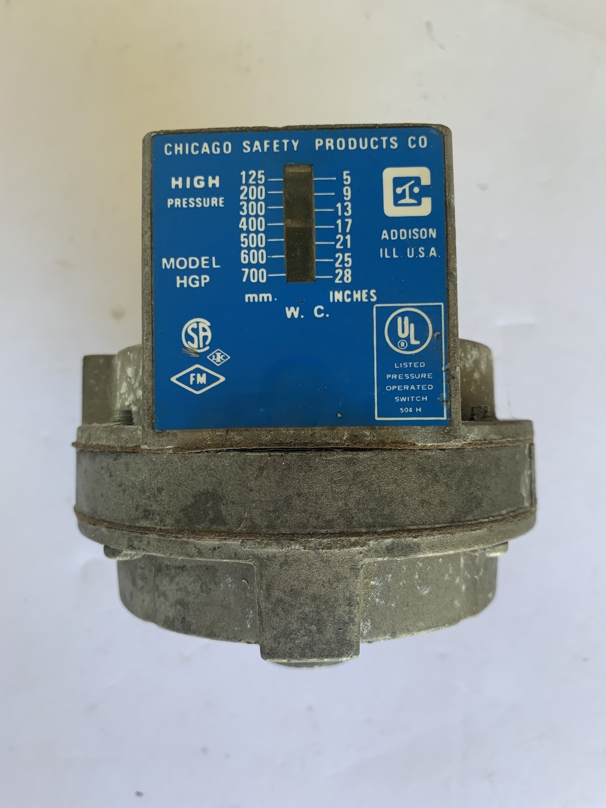 Chicago Safety Products High Pressure Switch HGP (Used)