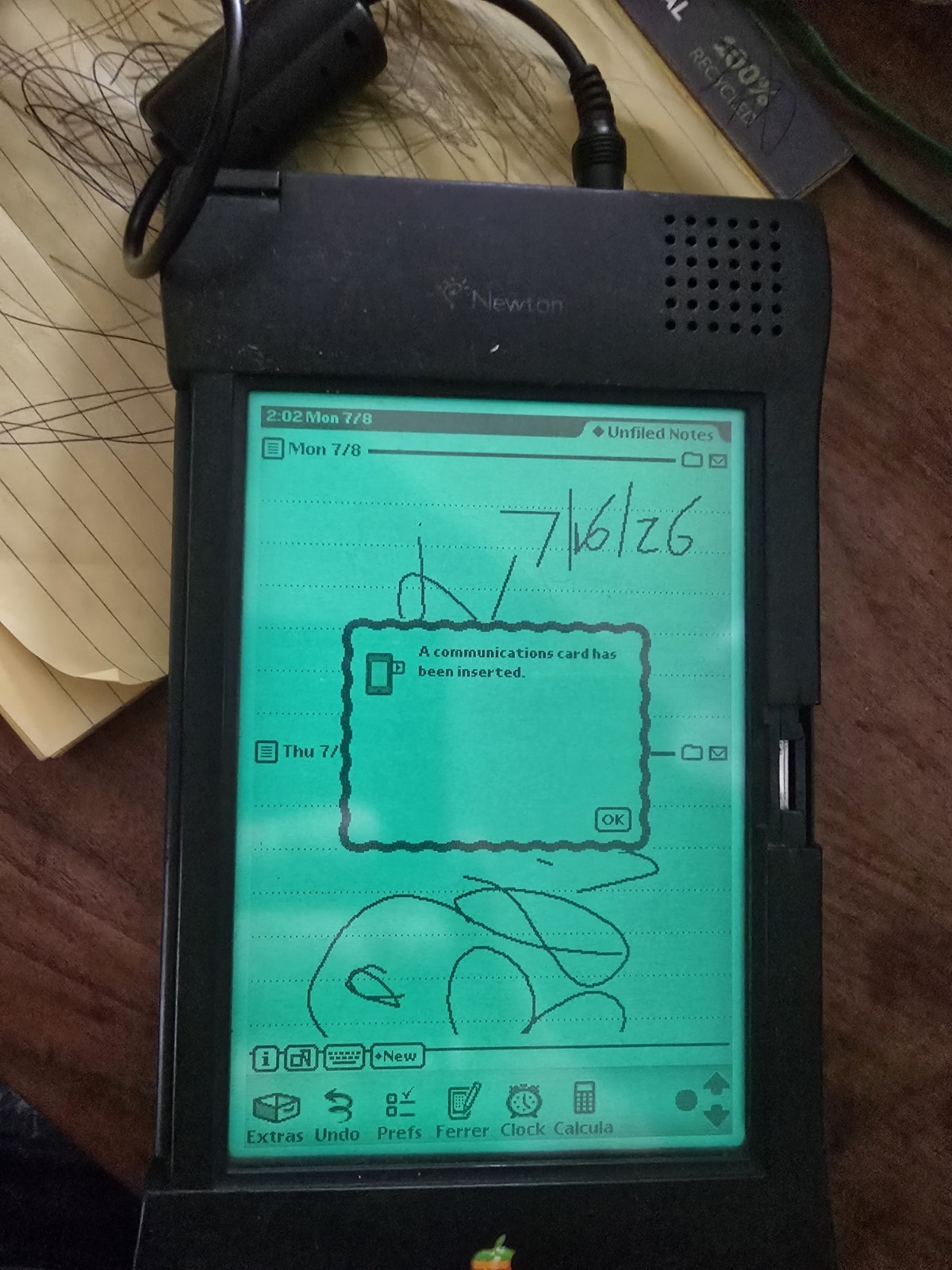 Apple Newton MessagePad 2000 Bundle Flash Memory Stylus Extras Working