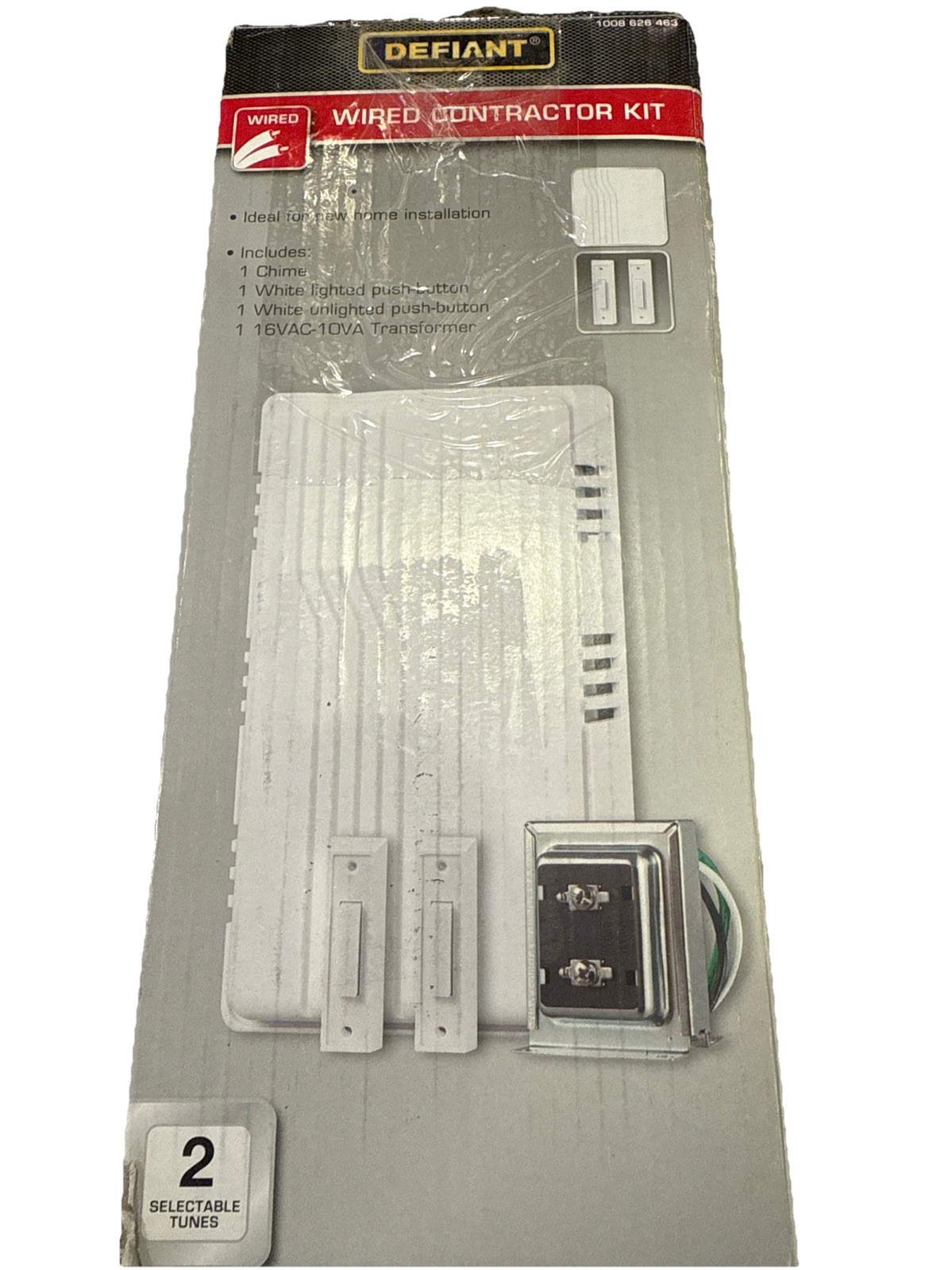 Defiant Wired Deluxe Contractor Doorbell Kit with 2 Wired Push Buttons