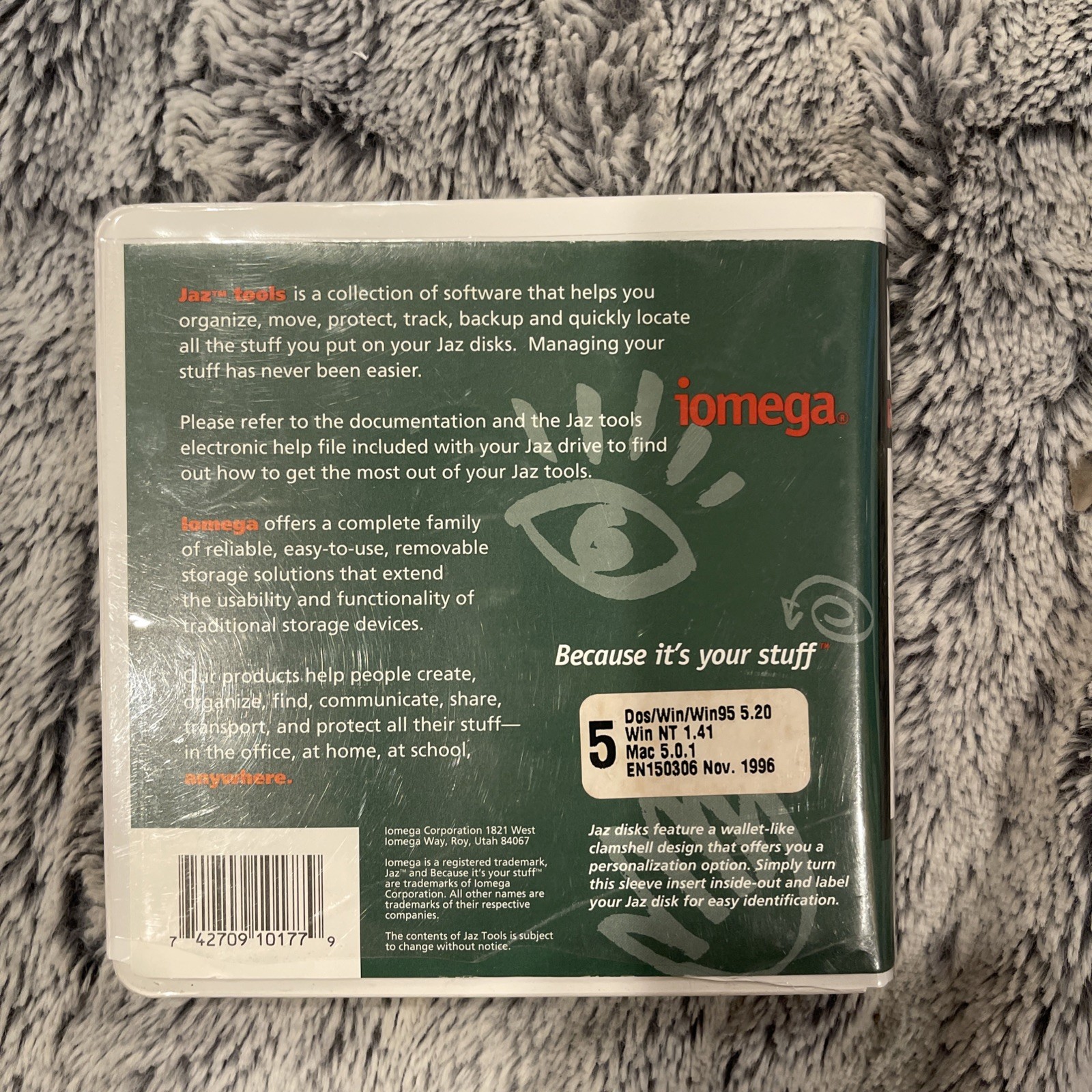 iomega Jaz 1GB Tools & Software Utilities Disk Only