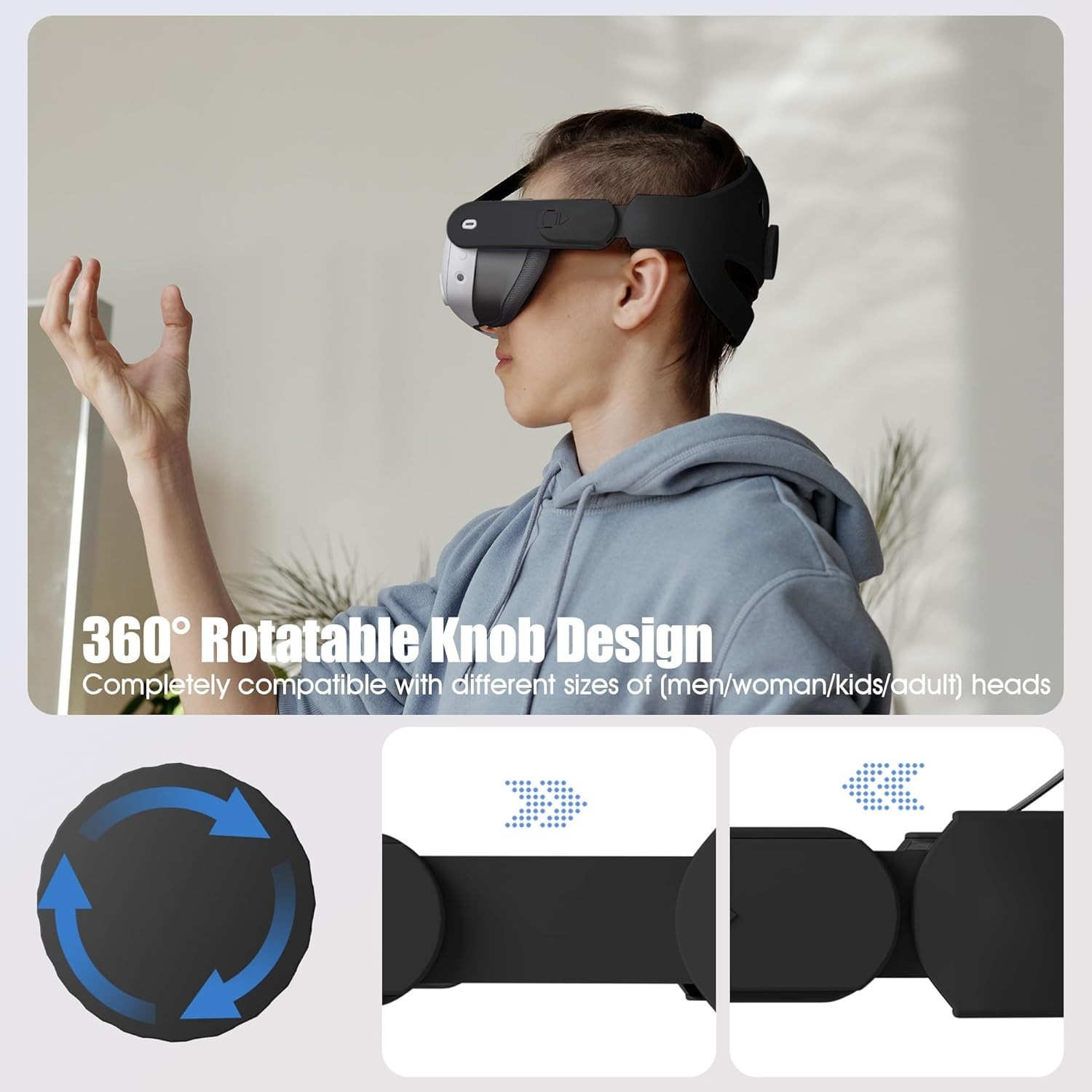 Head Strap for Quest 3S 3 2 VR Compatible with Cushions Comfortable Support