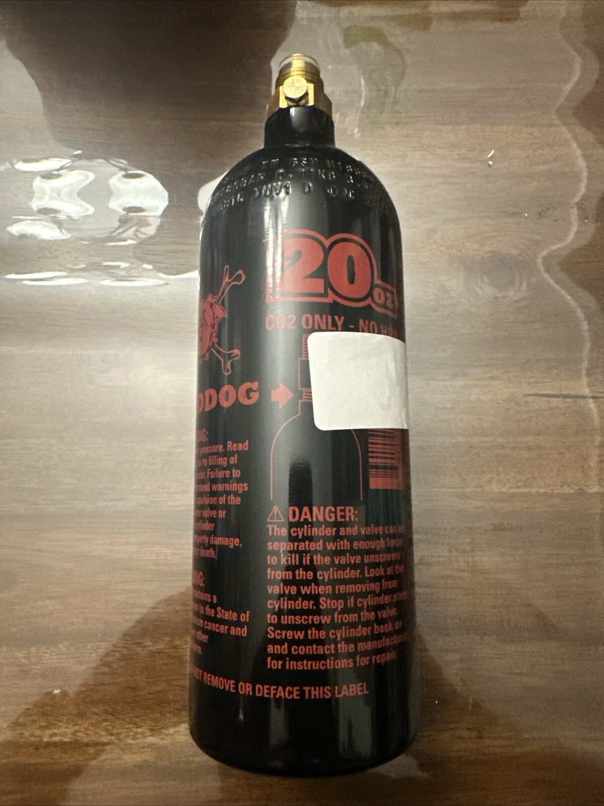 Maddog 20 Oz Refillable Aluminum CO2 Paintball Tank