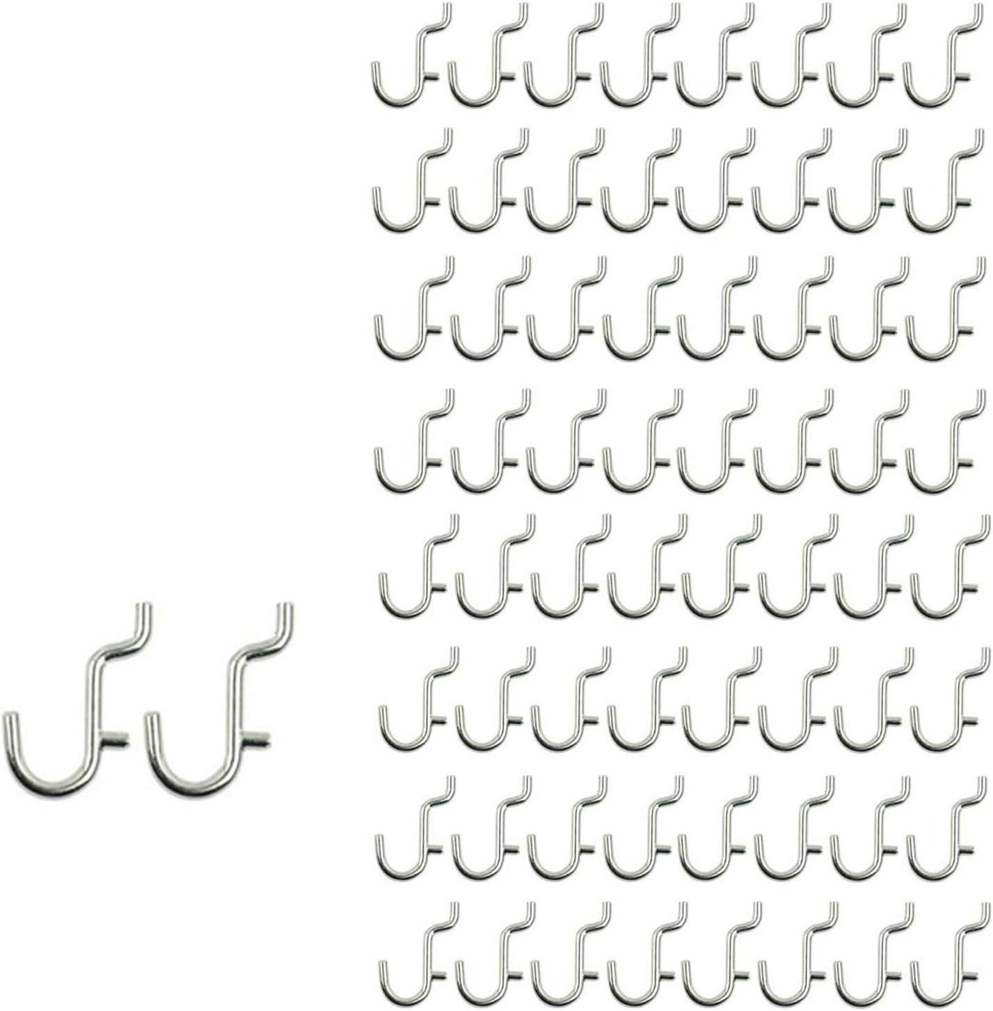 Metal Pegboard J Hook Accessories Peg Board Wall Display Assortment 100 PCS NEW