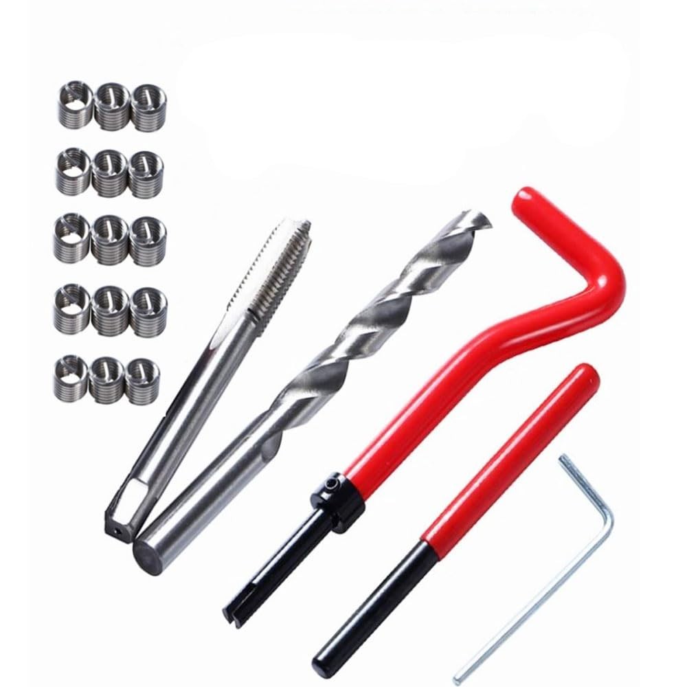 20Pcs M10X1.5mm Thread Repair Kit Helicoil Insertion Tool for Stripped Threads