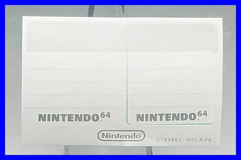 Memory Card Controller Pak Nintendo 64 N64 Authentic Labels ONLY