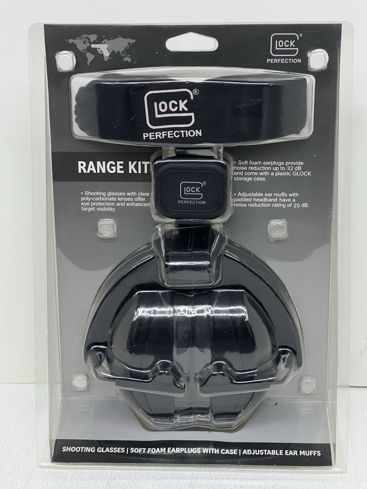 GLOCK AP60220 OEM Range Kit - Black Eye & Ear Protection