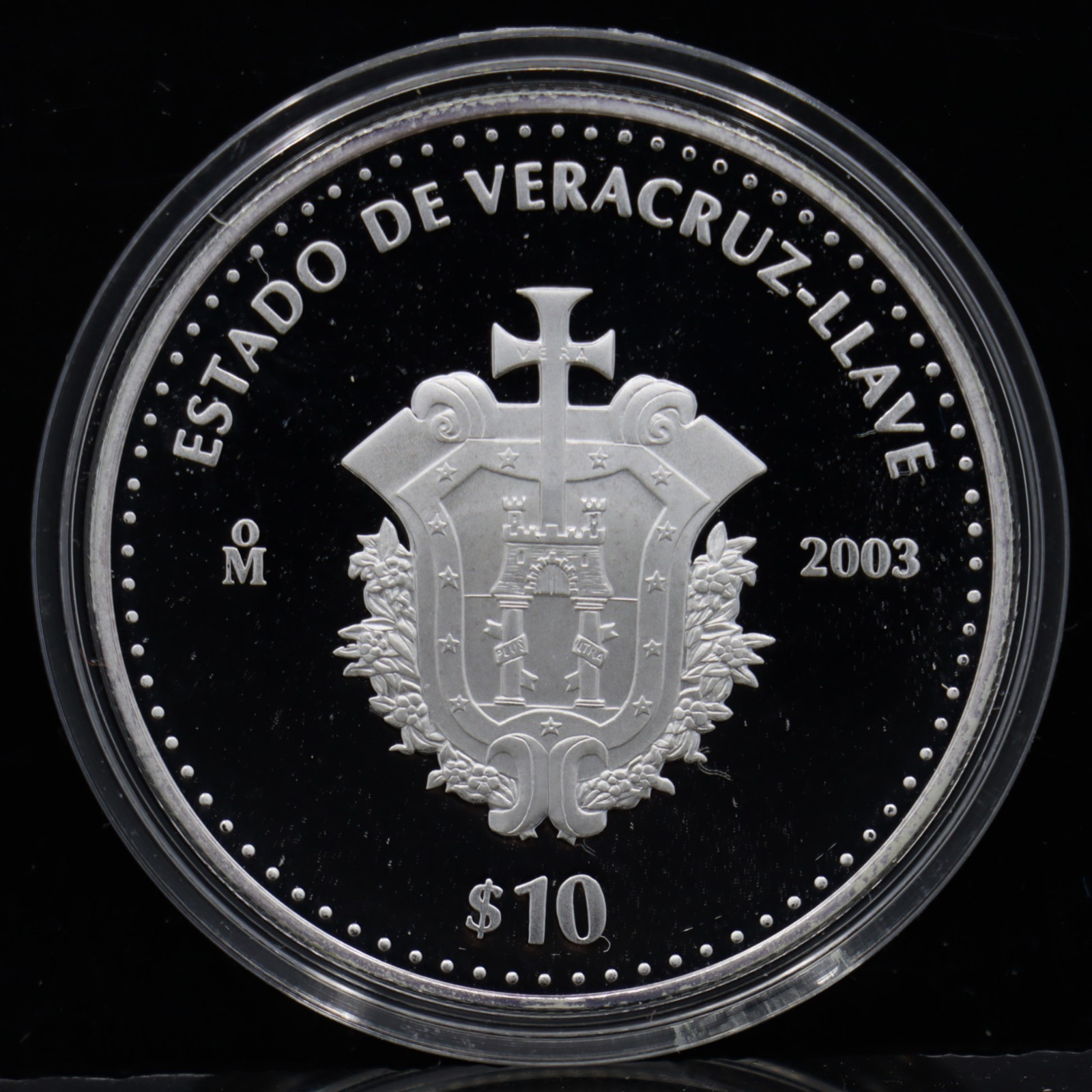 2003-MO 1oz $10 Estado De Veracruz-Llave .999 Silver Coin in OGP