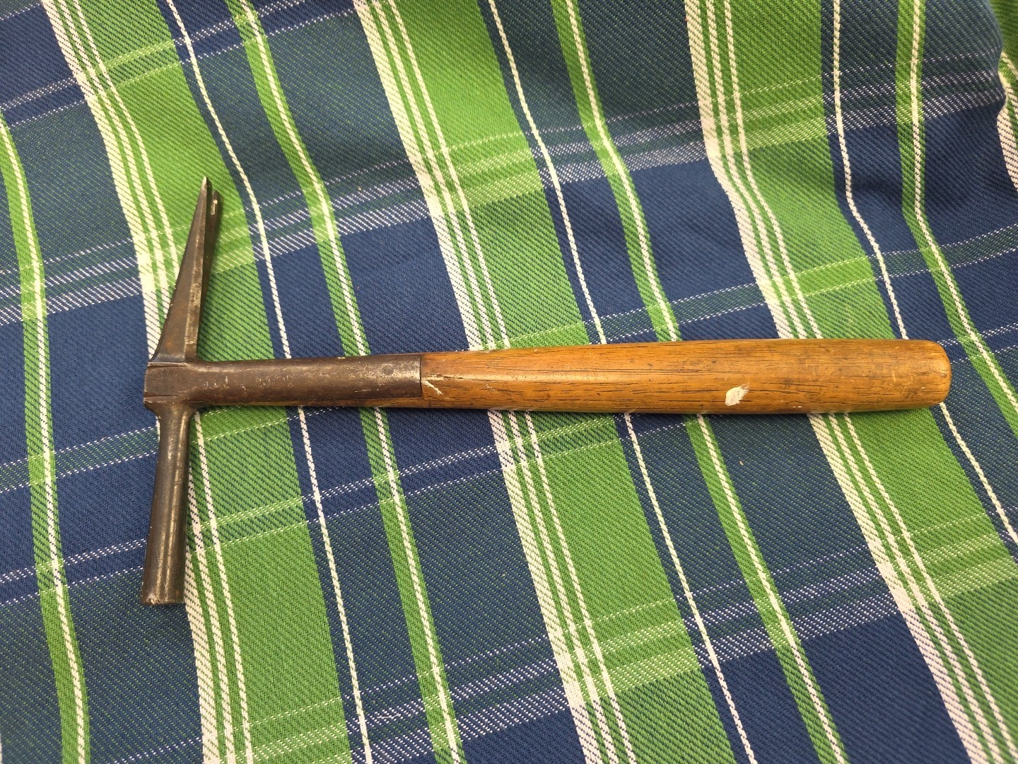 Rare early CS Osborne Strapped Tack Hammer Vintage Upholstery Leather Tool