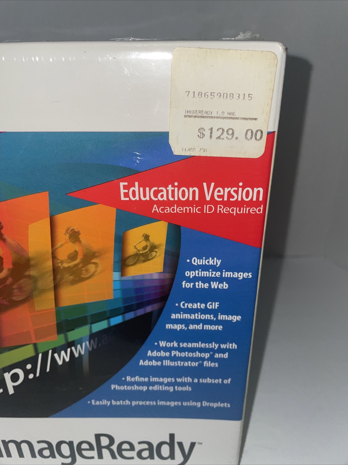 Adobe ImageReady Software Vintage 1.0 Education Version SEALED Macintosh ￼$129