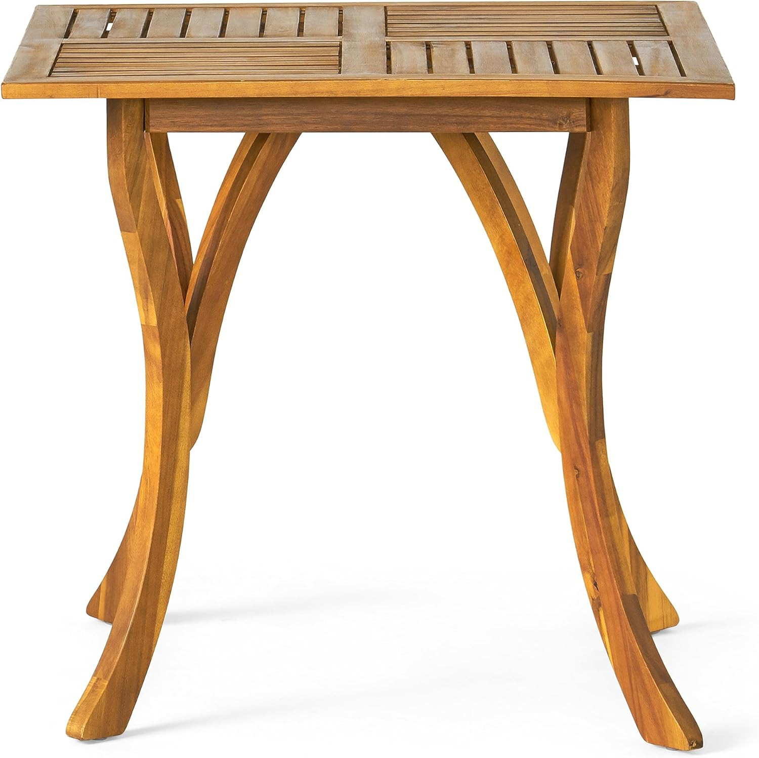 Elegant 5-Pc Acacia Wood Dining Set with Teak Finish for Stylish Dining