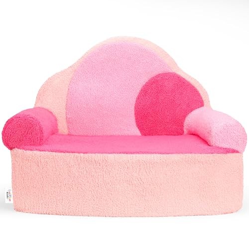 Toddler Foam Chair | Cute Pink Soft Lounge Chair for Toddler Girls Ages 1–4 |