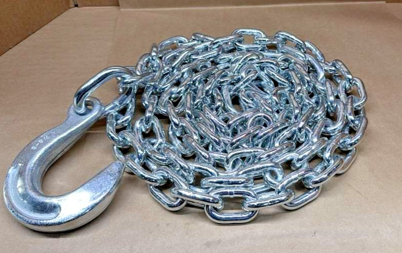 FRAME MACHINE TOWER  Chain 3/8"  W WELDED FOUNDRY HOOK CHROME PLATED BEST 1